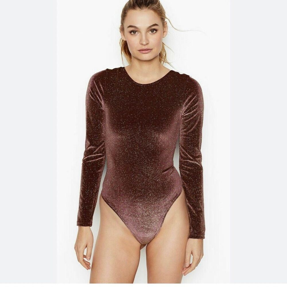 Victoria’s Secret sport purple sparkle one piece size small witchy goth festival